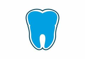 Blue tooth with outline vector