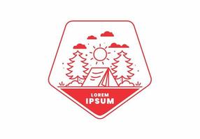 Fun camping with tent illustration vector