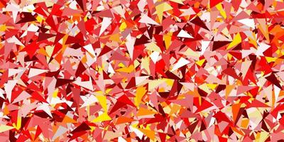 Light orange vector background with triangles.