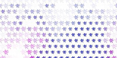 Light Pink, Green vector pattern with coronavirus elements.