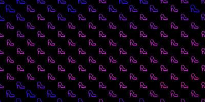 Dark purple, pink vector pattern with feminism elements.