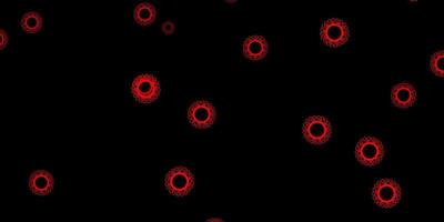 plantilla de vector rojo oscuro con signos de gripe.