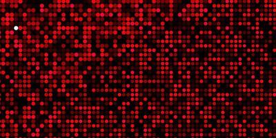 Dark Red vector background with bubbles.