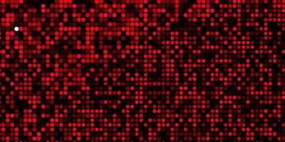 Dark Red vector background with bubbles.