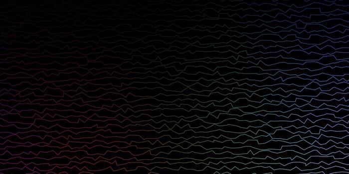 Dark Multicolor vector pattern with curves.