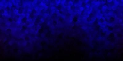 Dark blue, red vector pattern with hexagons.