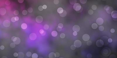 Dark Purple, Pink vector backdrop with dots.