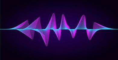 Abstract equalizer wave design. Music sound wave element. Waveform with neon color gradient. wavy line background photo