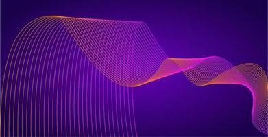 Abstract line wave background. Stylish line art background with colorful shiny waves photo