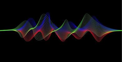 Abstract colorful glowing equalizer wave design. Digital sound wave pattern. Waveform. Wavy line background photo