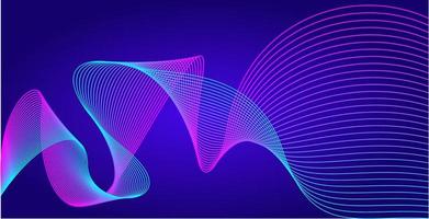 Abstract line wave background. Stylish line art background with colorful shiny waves photo