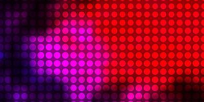 Dark Pink, Red vector background with circles.