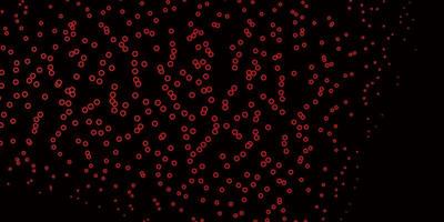 Dark Red vector texture with circles.