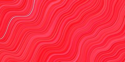 Light Red vector pattern with curved lines.