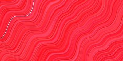 Light Red vector pattern with curved lines.