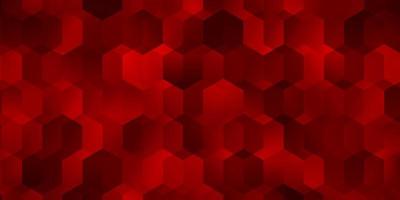 plantilla de vector rojo claro en estilo hexagonal.