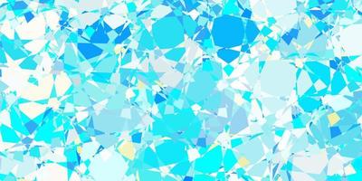 Light Blue, Yellow vector pattern with polygonal shapes.