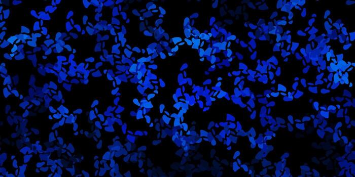 Dark blue vector background with random forms.