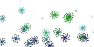 Light Green vector natural backdrop with flowers.