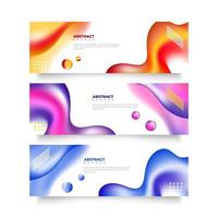 colorful Modern set of abstract liquid banners template background vector