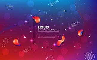 abstract Landing page template with liquid shapes effects vector