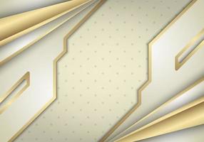 Luxury golden and white overlap layers background with glitters vector