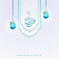 islamic Ramadan Kareem greeting card Vector illustration concept of arabic religion, Quran surah. Ramadan holiday.