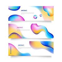 colorful Modern set of abstract liquid banners template background vector