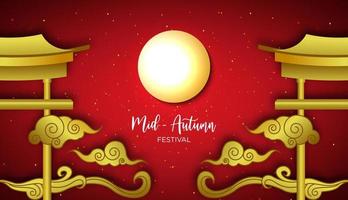 mid autumn festival background vector