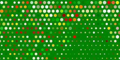 Light green, red vector texture with disks.