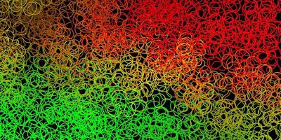 Dark green, red vector template with abstract forms.