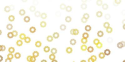 Light green, yellow vector texture with disks.