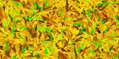 Dark Green, Yellow vector template with crystals, triangles.