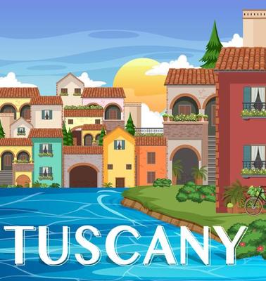 Italy iconic tourism attraction building background