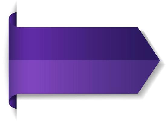 Violet banner design on white background