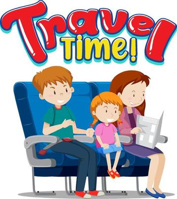 Travel Time typography design with a family