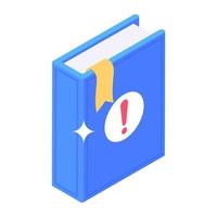 An icon of user handbook in isometric design vector