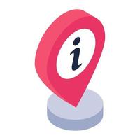 Isometric icon showcasing location info in a modern editable design vector