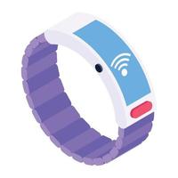 An icon design of smart band in editable style vector