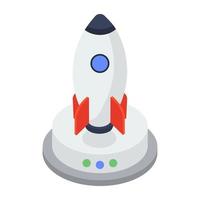 A startup icon in modern isometric style vector