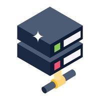 Network server concept icon, isometric vector style