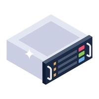 Isometric design of dataserver rack, use it commercially vector