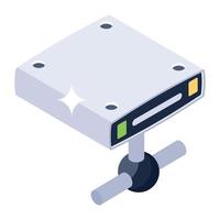 Network server concept icon, isometric vector style