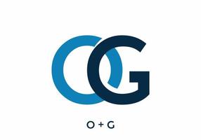 Blue color of OG initial letter vector