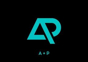 Blue color of AP initial letter vector