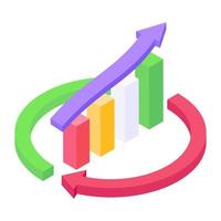 An editable vector style of growth chart