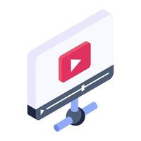 Movie network icon in isometric design vector