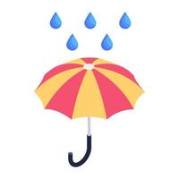 Modern isometric icon of rain umbrella vector