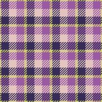 Tartan plaid pattern in violet.  seamless vector illustration. Checkered texture for clothing fabric prints, web design, home textile