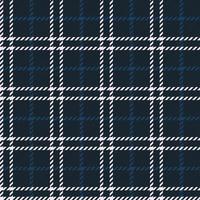 Tartan plaid pattern seamless vector illustration. Checkered texture in blue  for clothing fabric prints, web design, home textile